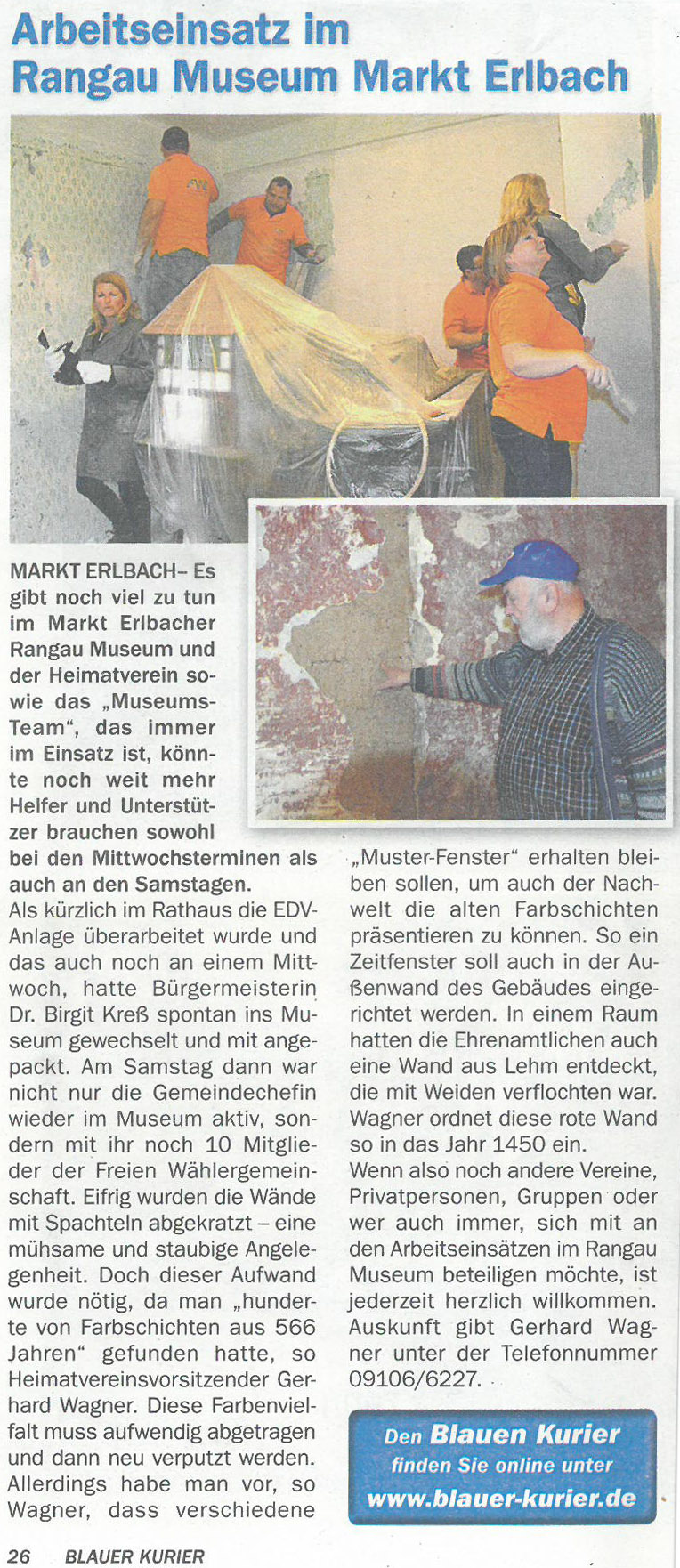 Arbeitseinsatz Rangau Museum